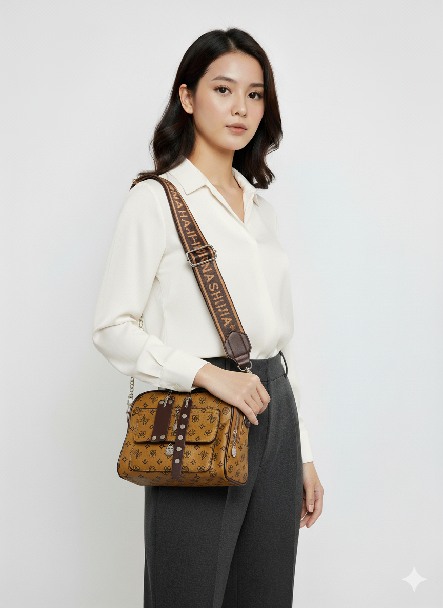 Luxury Designer Women's Leather Crossbody Bag
