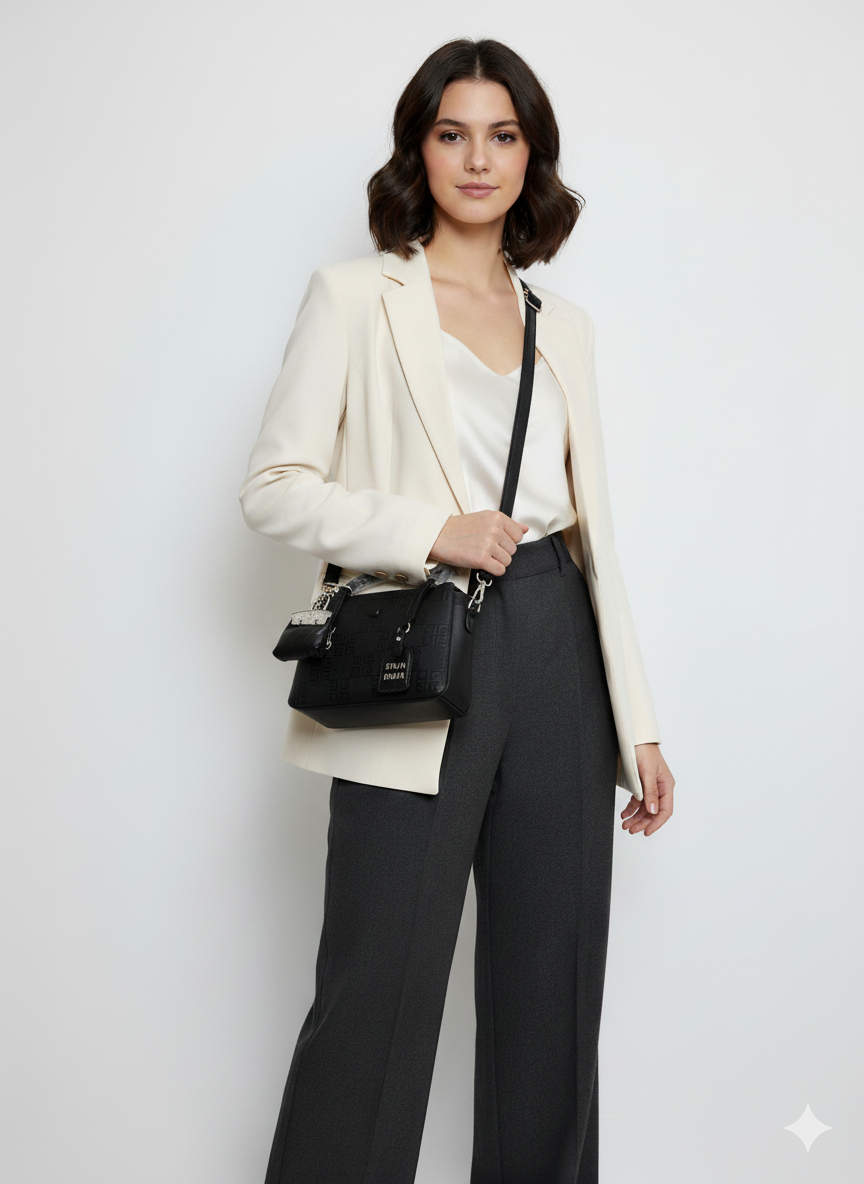 Min Min Soft Leather Imported hand bag