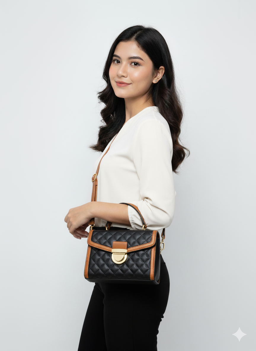 CHARM QUILTED SLINGBAG